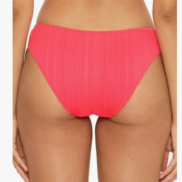 BECCA Moonridge Hotpink Rib Adela Hipster Bikini Bottom - Picture 4 of 12